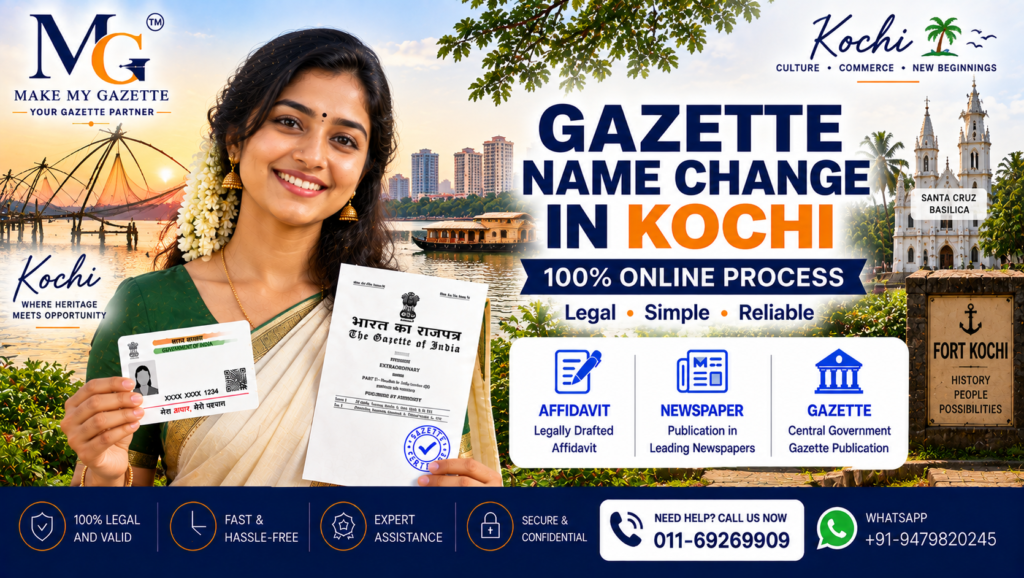 Gazette Name Change Process in Kochi