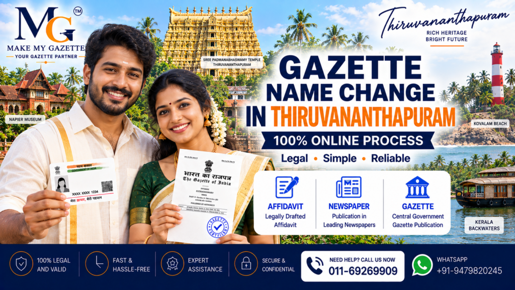 Gazette Name Change Process in Thiruvananthapuram